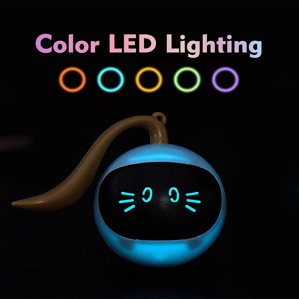 USB Rechargeable Interactive Colorful LED Self-Rotating Toy Ball_5