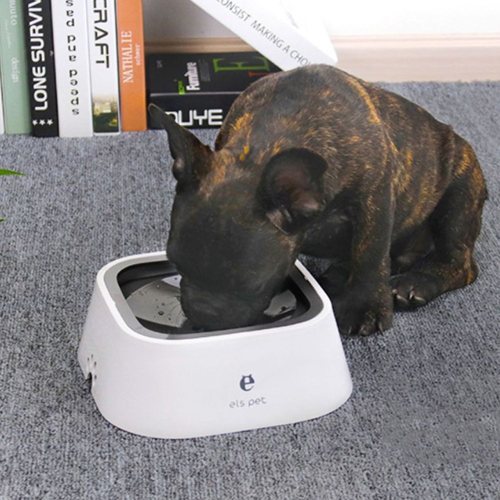 1L Capacity Anti-Spill No Mess Slow Feeding Pet Drinking Bowl_6