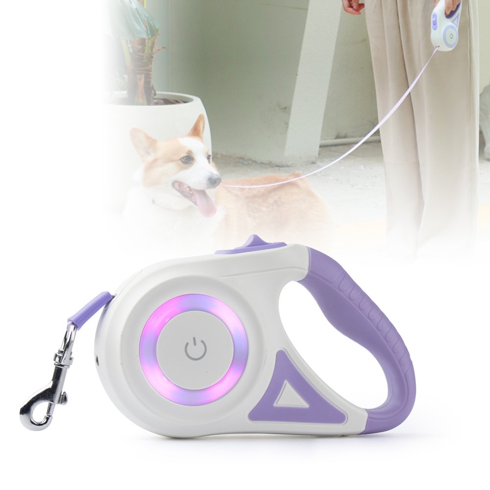 3M Retractable Durable Nylon Pet Leash with LED Lights_1