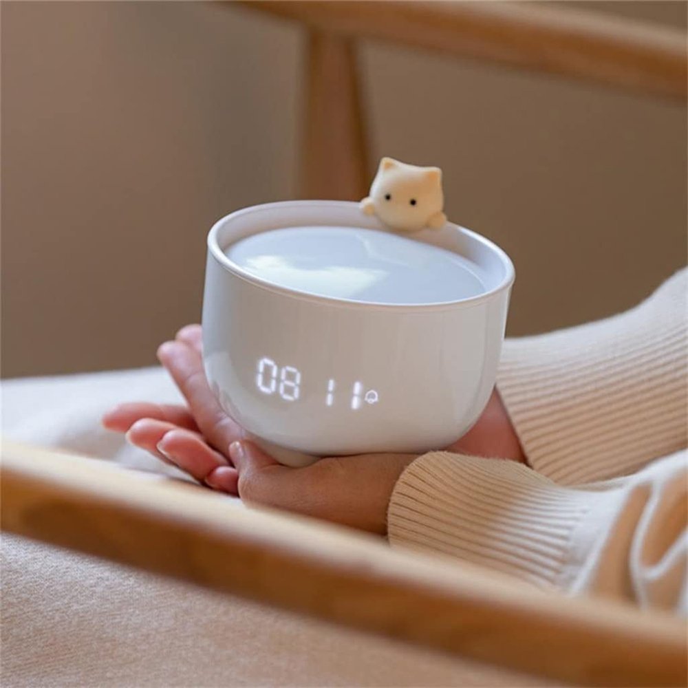 Touch Sensor Cute Pet Design Alarm Clock and Night Light - USB Rechargeable_8