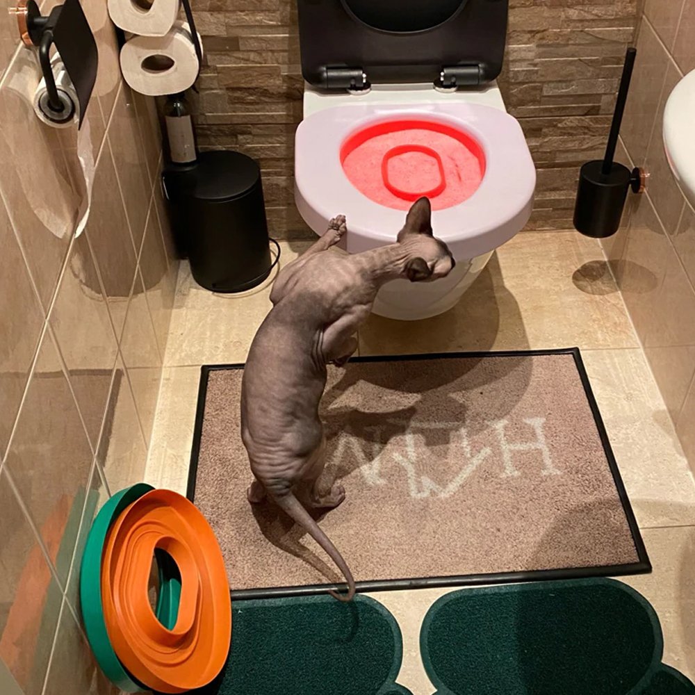 Pet Toilet Litter Box Defecating Training System Toilet Seat_2